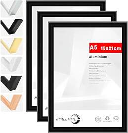 HIMEETIME® 3x Bilderrahmen DIN A5 14,8x21 cm
