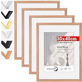 HIMEETIME® 4x Bilderrahmen 30x40 cm.aus massivem