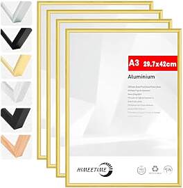 HIMEETIME® 4x Bilderrahmen A3 30x42 cm Gold