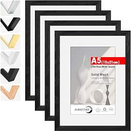 HIMEETIME® 4x Bilderrahmen DIN A5 14,8x21 cm