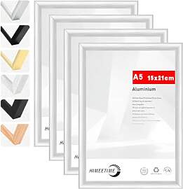 HIMEETIME® 4x Bilderrahmen DIN A5 14,8x21 cm