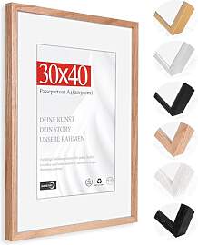 HIMEETIME® Bilderrahmen für 30x40cm Natur Holz