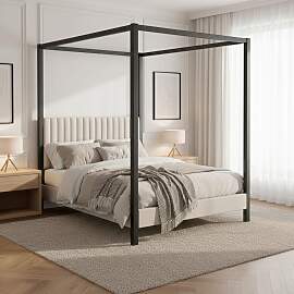 Himmelbett Mona ca. 180x200 cm Hellgrau