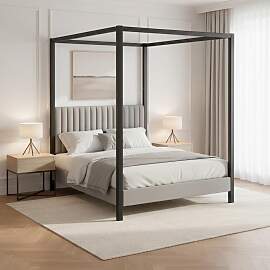 Himmelbett Mona Grau ca. 180x200 cm