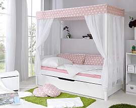 Himmelbett TICAA "Lino", weiß, B:98cm