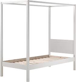 Himmelbett VIPACK "Pino, Kiefer massiv weiß