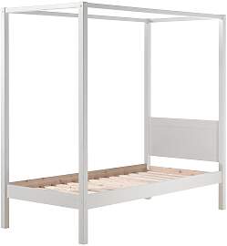 Himmelbett VIPACK "Pino, Kiefer massiv weiß