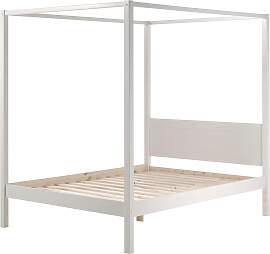 Himmelbett VIPACK "Pino, Kiefer massiv weiß