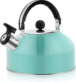Himmelblauer Wasserkessel, 3L Camping-Pfeifkessel