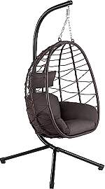 HinHocker Hängesessel mit Gestell | Braun |