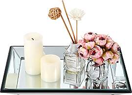 Hipiwe Glas-Spiegel-Organizer-Tablett,