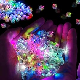 HIQE-FL 120 Stück Runde LED Ballons Lichter,Mini