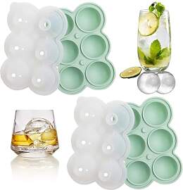 Hiqiku 2er-Pack Eiswürfelform Silikon, 4,5 cm
