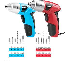 Hi-Spec 3,6V Akkuschrauber Rot mit LED-Licht,