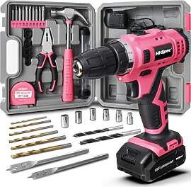 Hi-Spec 30-tlg. Frauen Werkzeugkoffer mit 12V