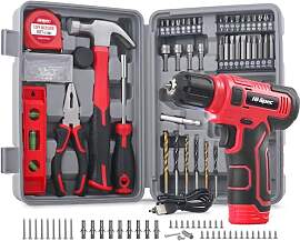 Hi-Spec 8V Akkuschrauber Set und Heimwerkzeugset