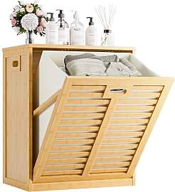 HITNET Badschrank mit Wäschekorb, Waschschrank,