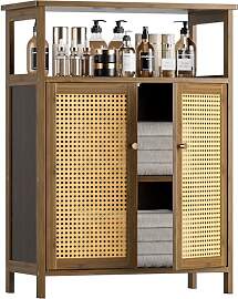 HITNET Badschrank Rattan, Badezimmerschrank