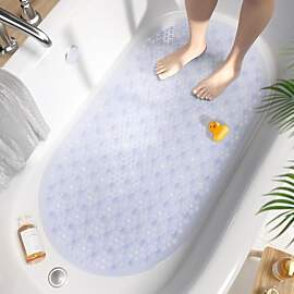 HITSLAM Oval Badewannenmatte rutschfest, 68 x 38