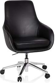 hjh OFFICE 600980 Lounge Sessel BARENO Echt Leder