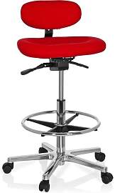 hjh OFFICE 608331 Arbeitsstuhl hoch Work MF Stoff