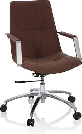 hjh OFFICE 670983 Drehstuhl SARANTO II Stoff Braun 