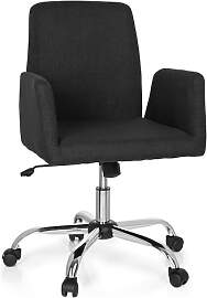 hjh OFFICE 723032 Living Stuhl Flow Stoff Schwarz