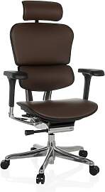 hjh OFFICE Leder Bürostuhl ergonomisch ERGOHUMAN