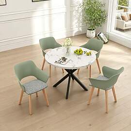 HJhomeheart Nordisches Esstisch und Stuhlset,