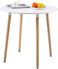 H.J WeDoo MDF Runder Esstisch Buchenholz Esszimmer 