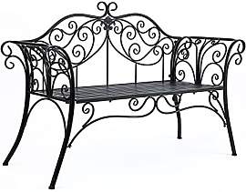 HLC 133 * 49 * 90 cm Metall Bank Gartenbank