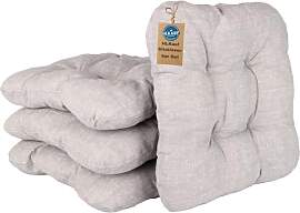 HLKauf 4er Set Grau Sitzkissen 36x36x6 cm | weiche 