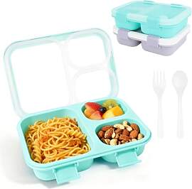 HNCY 2pc Brotbox Kinder mit FäChern, 2 Stück