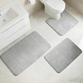 HNCY Badematte Set 3-teilig, Badezimmerteppich