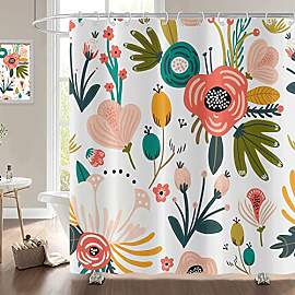 Hnmdmyi Duschvorhang Boho Blumen 180x180,