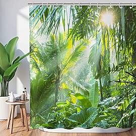 Hnmdmyi Duschvorhang Wald 180x200, Tropischer