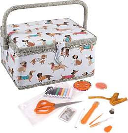 Hobby Gift Nähkästchen Mittel Set mit Griff -