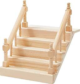 HobbyFun Miniatur Treppe mit Handlauf Holz