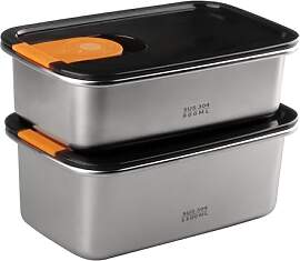 Hocadrv 2 Stück Lunchbox Brotdose Edelstahl