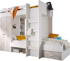 Hochbett BEGABINO "MAXI", weiß (weiß,