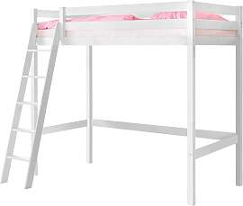 Hochbett Matthias ca. 90x200 cm Kiefer Weiß