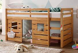 Hochbett OTTO HOME "Alpi", braun (beize, 