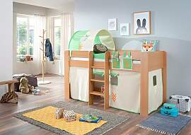 Hochbett RELITA "Andi", beige (buche