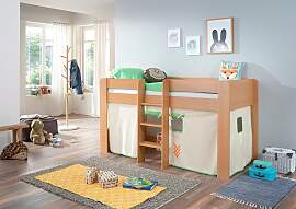 Hochbett RELITA "Andi", beige (buche