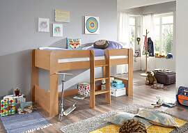 Hochbett RELITA "Andi", braun (buche