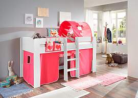 Hochbett RELITA "Andi", pink (buche