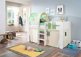 Hochbett RELITA "Andi", weiß (buche