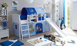 Hochbett TICAA "Ekki", weiß (kiefer