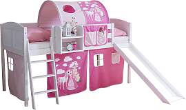 Hochbett TICAA "Ekki", weiß (kiefer