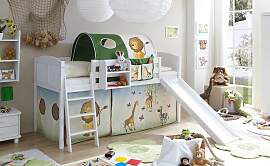 Hochbett TICAA "Ekki", weiß (kiefer